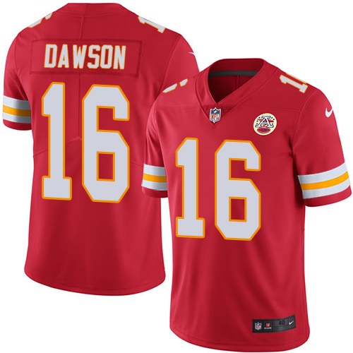 Men's Elite Len Dawson Nike Jersey Red - #16 Rush NFL Kansas City Chiefs